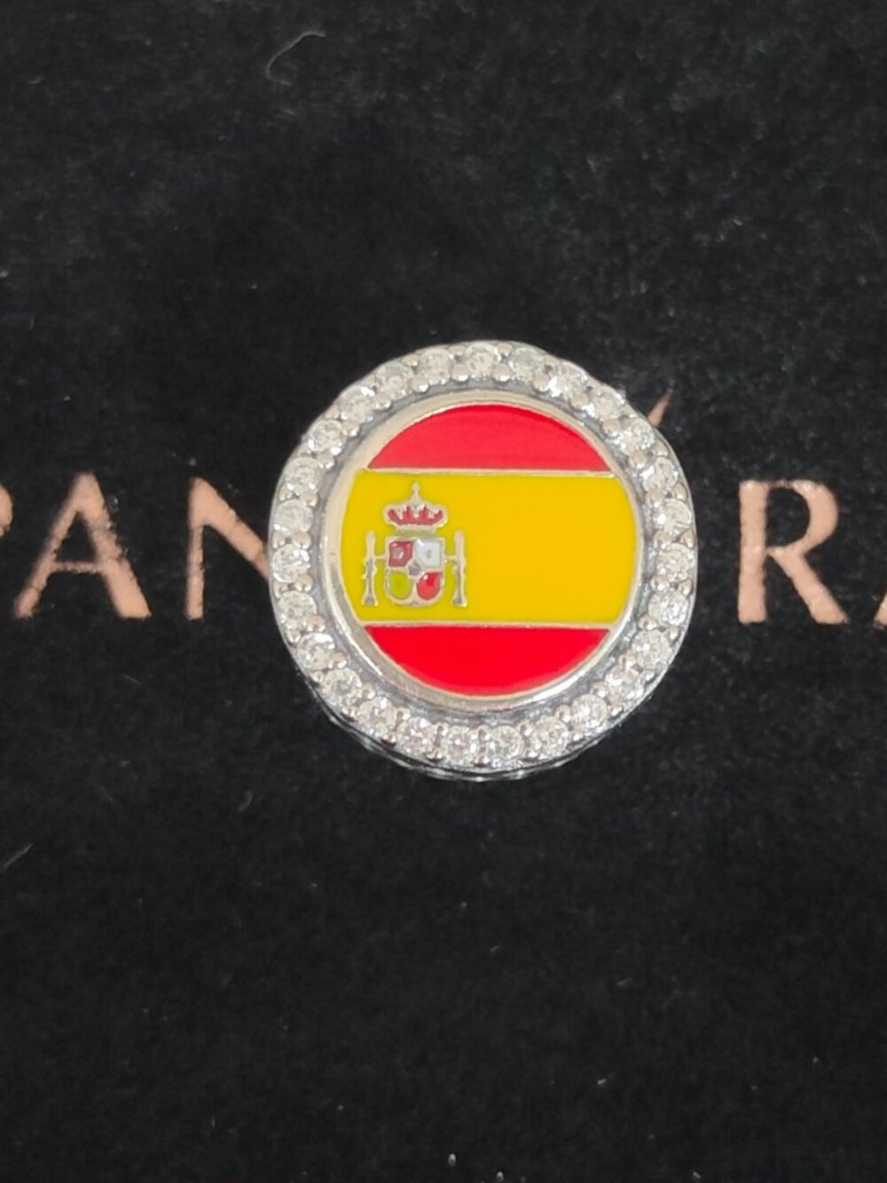 Pandora Spain Flag Charm Exclusive Travel Charm Bead S925 Silver